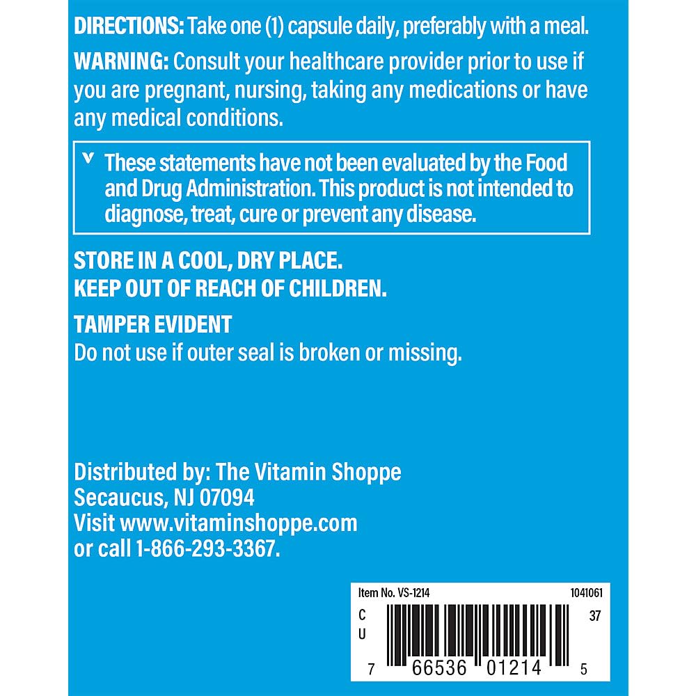 The Vitamin Shoppe Choline Inositol 500MG Capsule, 300 Count