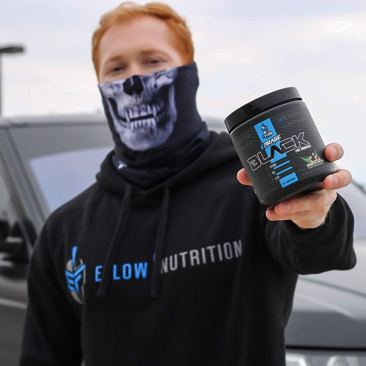 eFlow Nutrition Enrage Black High Stimulant Pre Workout Supplement Powder 12.2 Ounce