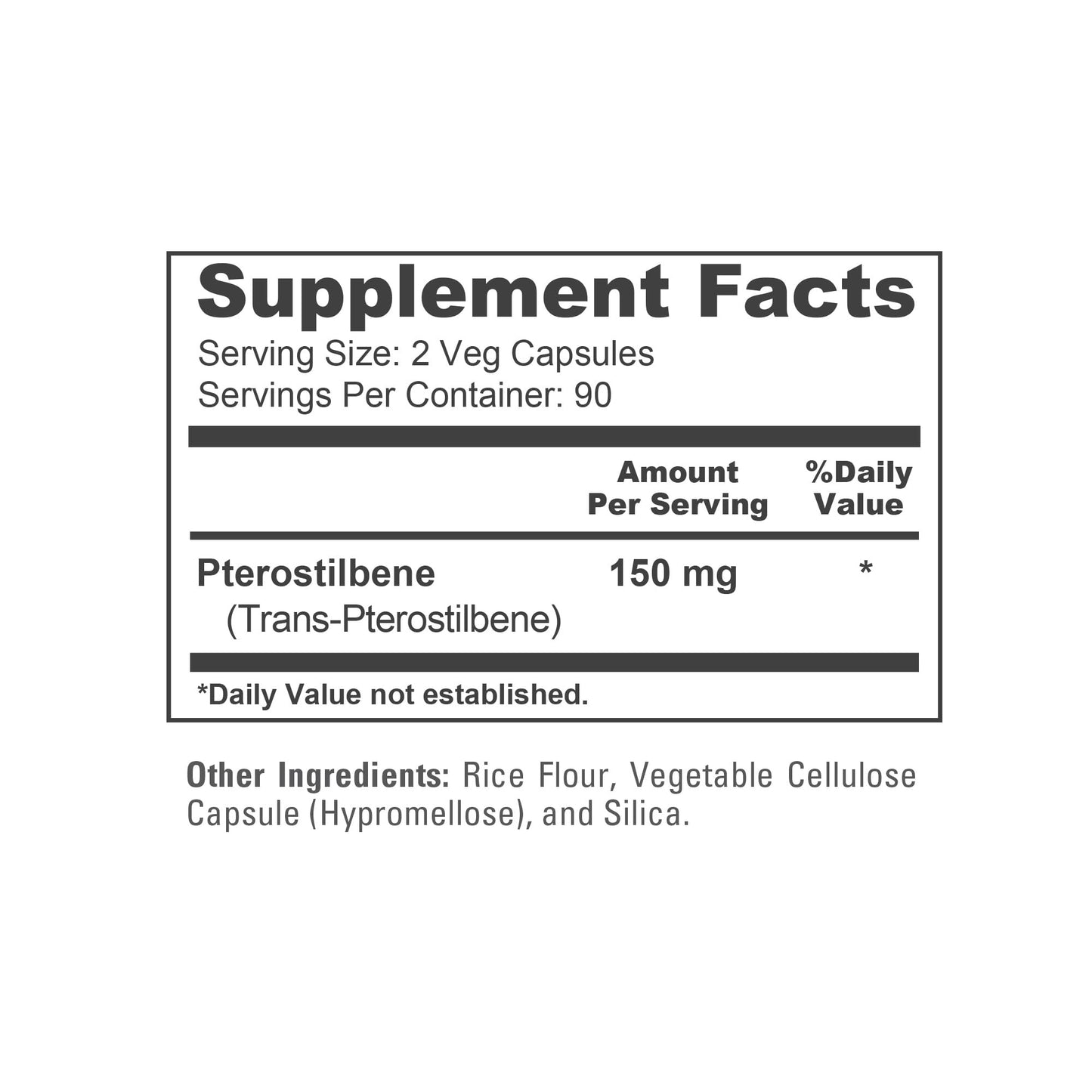 NusaPure Pterostilbene 150mg Capsules, 180 Count