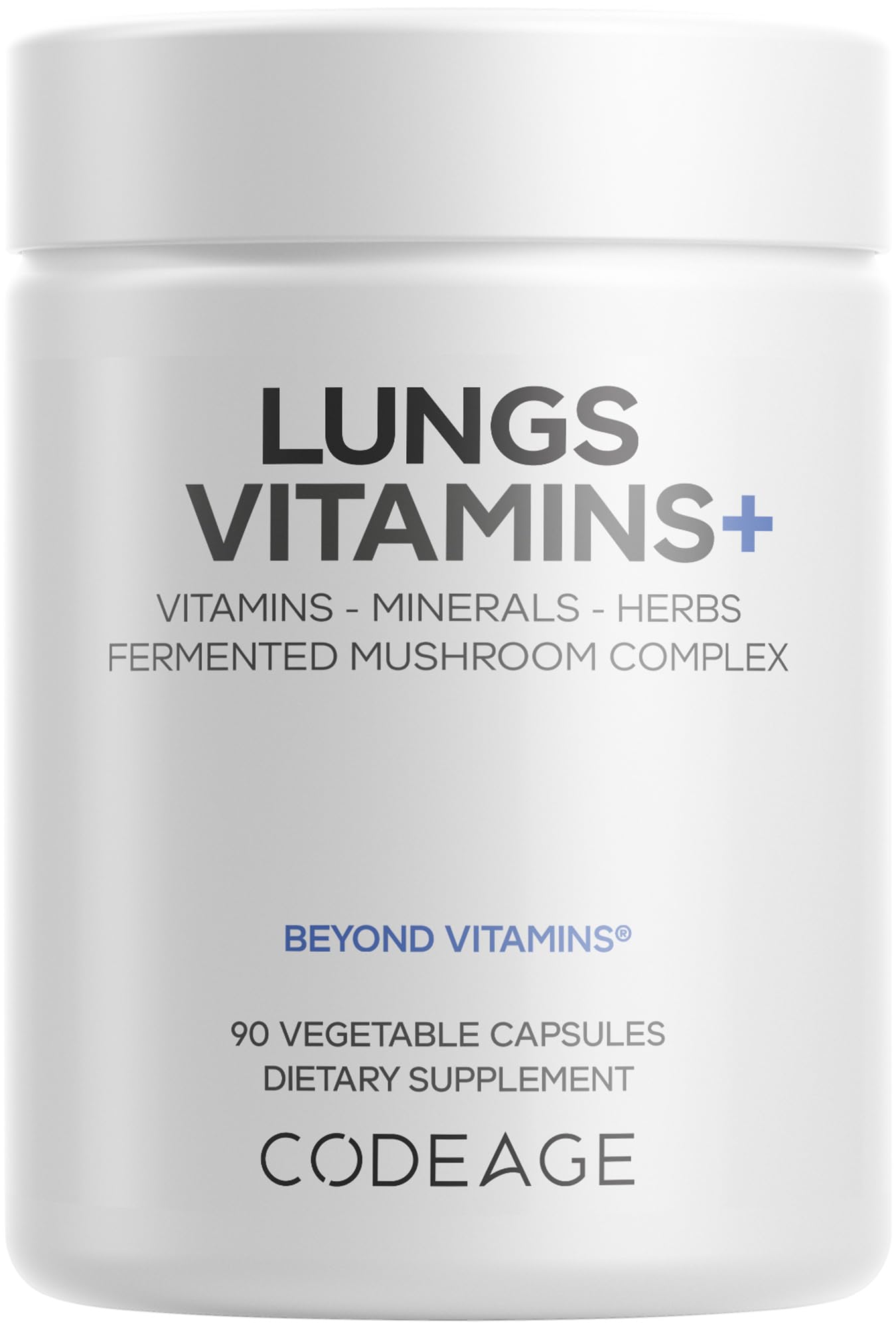 Codeage Lungs Vitamins with A, C, D, E, B6, Milk Thistle Lung Supplement, Zinc & Magnesium, Cordyceps, Reishi, Chaga, Poria, Tylophora, Ginger, Peppermint Leaf Organic Herb Cleanse Capsules 90