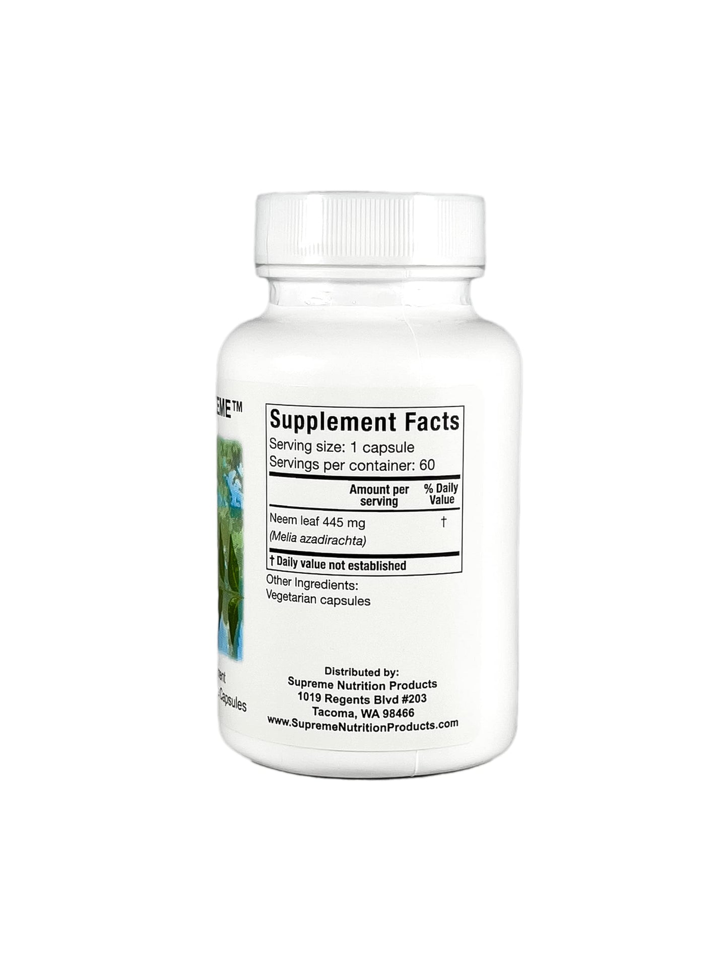 Supreme Nutrition Products Melia Supreme Neem Leaf Capsules, 120 Count