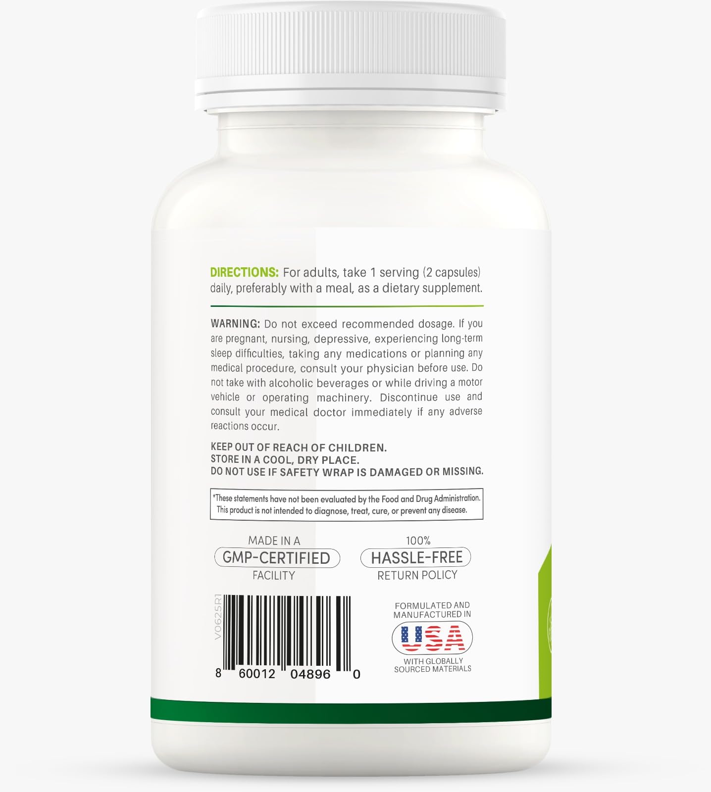ERAVIBE Chill Vibe Herbal Blend with Ashwagandha, Valerian, Passionflower, Linden Flower & Vitamin B6 Veggie Capsules 120