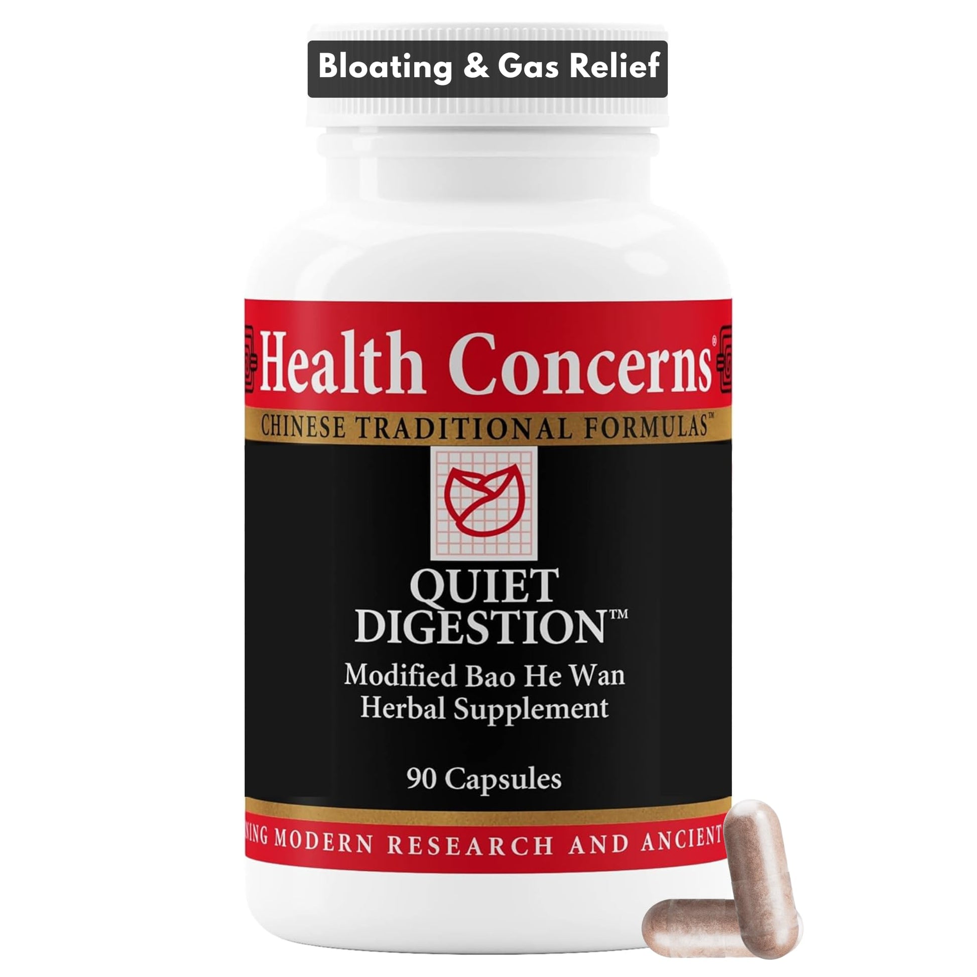 Health Concerns Quiet Digestion Digestive Support Herbal Chinese Formula with Bao He Wan Capsule 90 Count