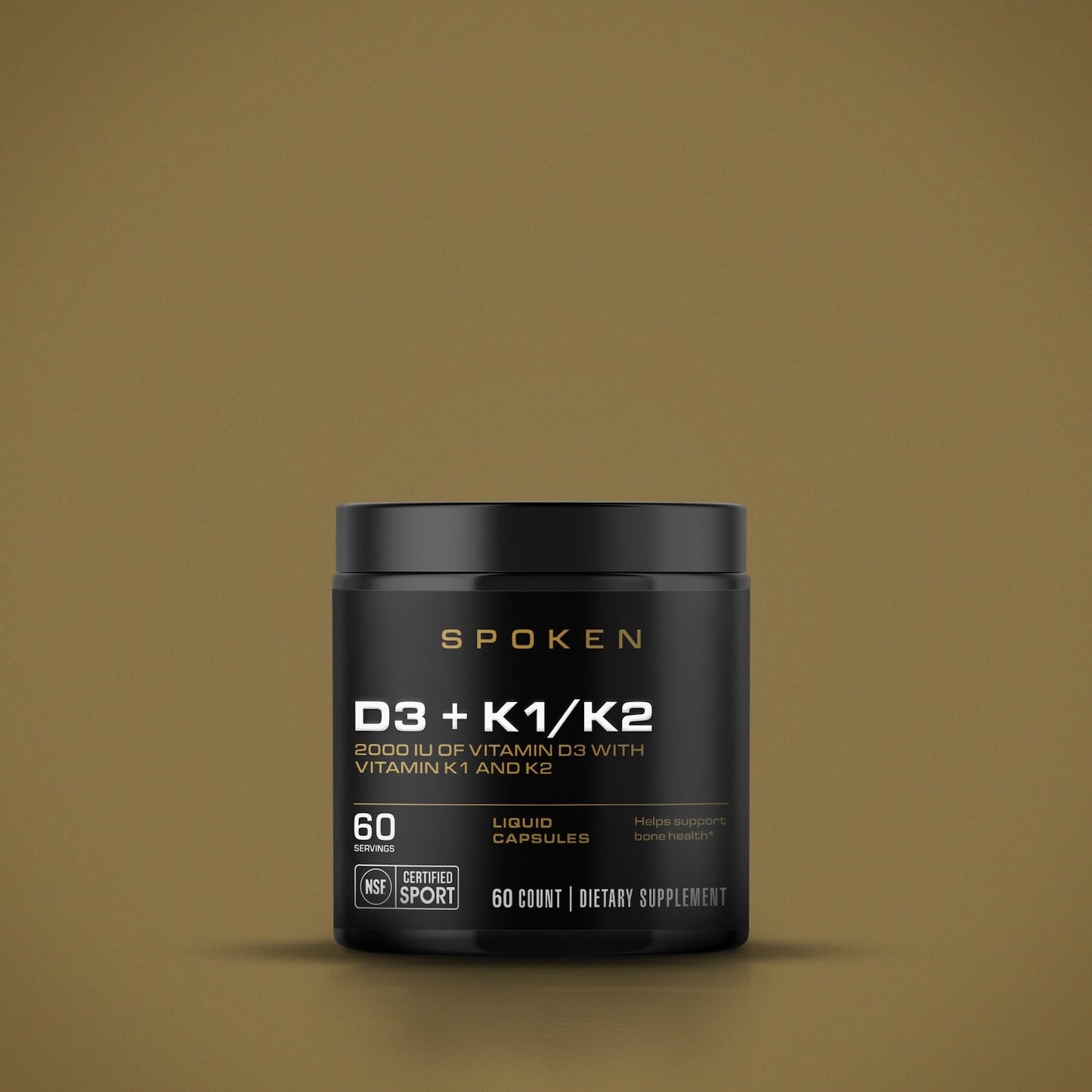 Spoken Vitamin D3 with K1 and K2 Capsule, 1 Count