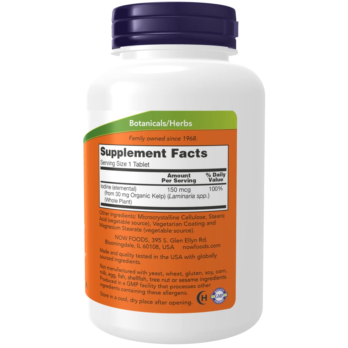 NOW Foods Kelp Tablets, 200 Tablets