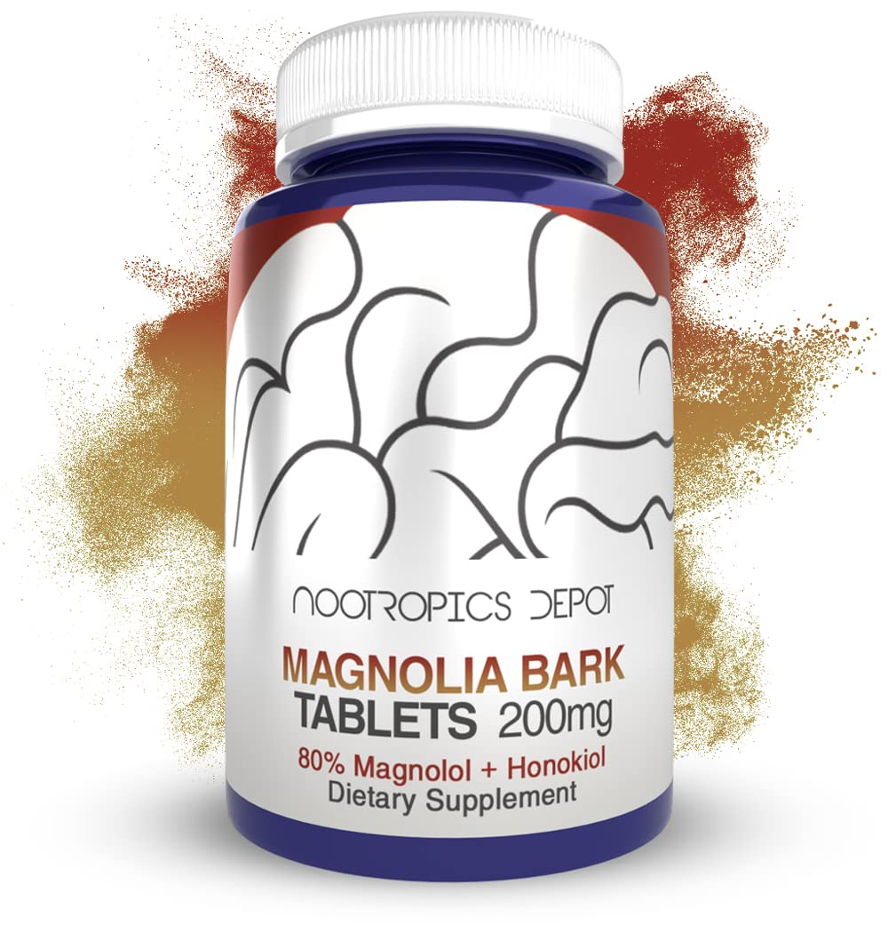 Nootropics Depot Magnolia Bark Extract Tablets 200mg, 30 Count