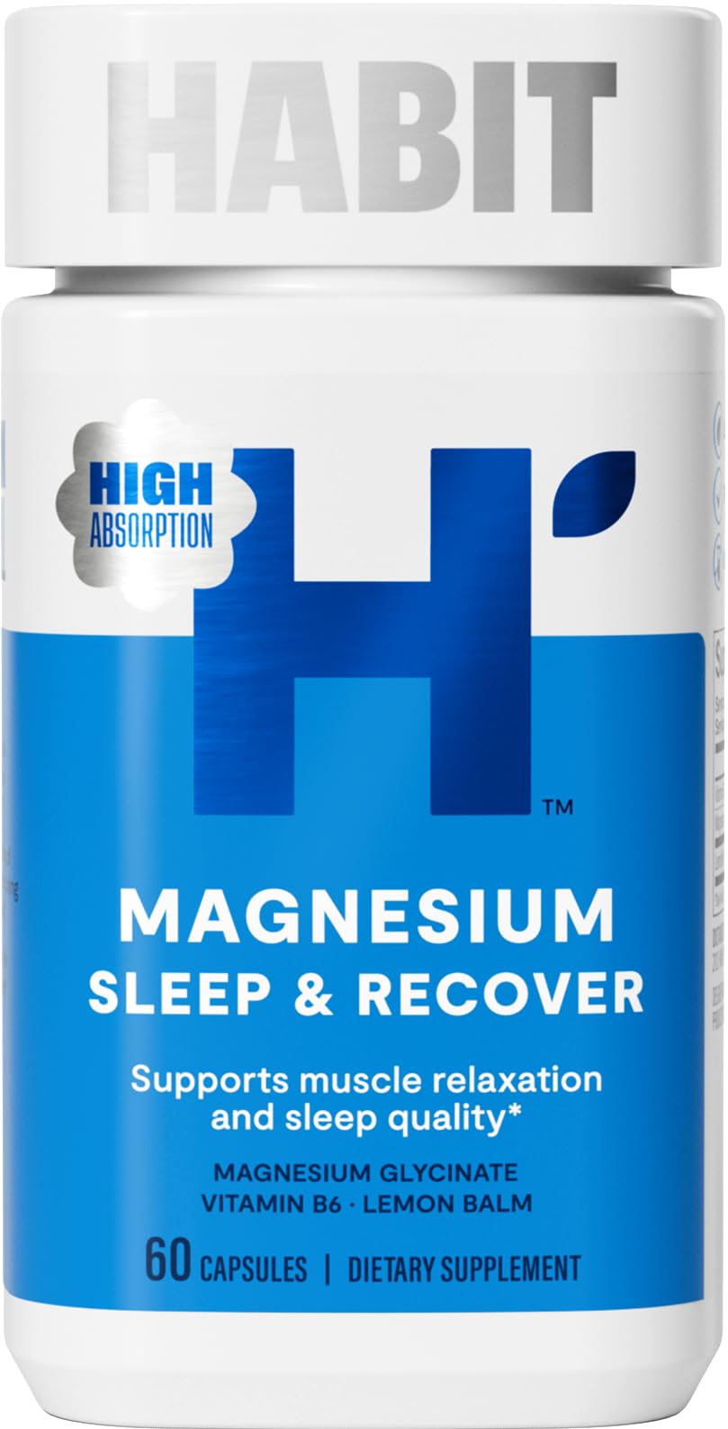 H' Habit Magnesium Sleep & Recover Supplement Capsule 60 Count