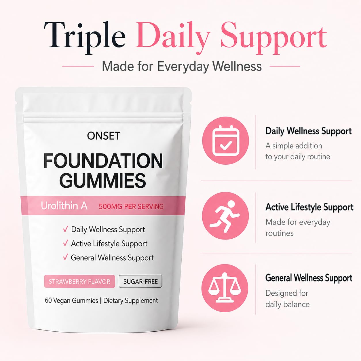 ONSET Foundation Gummies, 60 Gummies