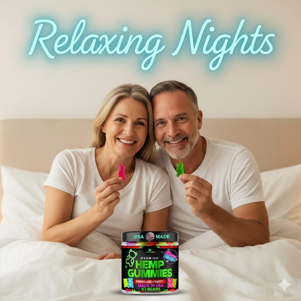 Healthergize Hemp Gummies for Deep Sleep-Calm and Peace Chewable, 93 Count