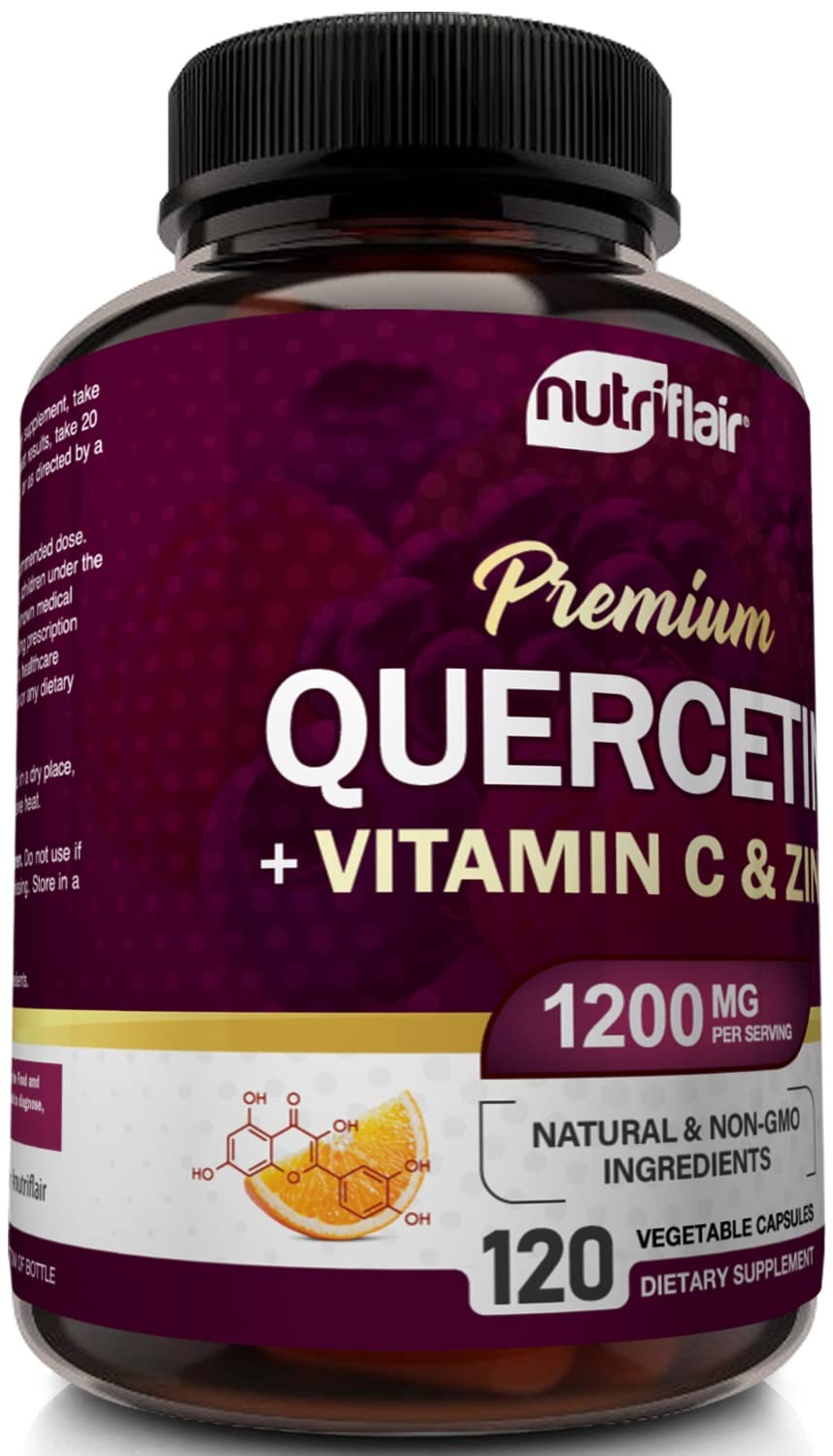 NutriFlair Quercetin 1200mg with Vitamin C and Zinc Capsule, 120 Capsules