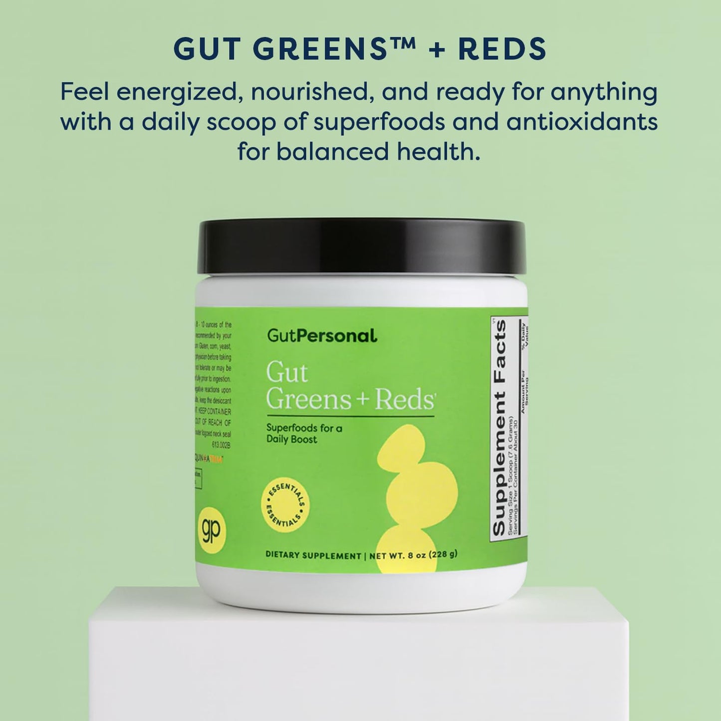 GutPersonal Gut Greens + Reds Powder 8 oz