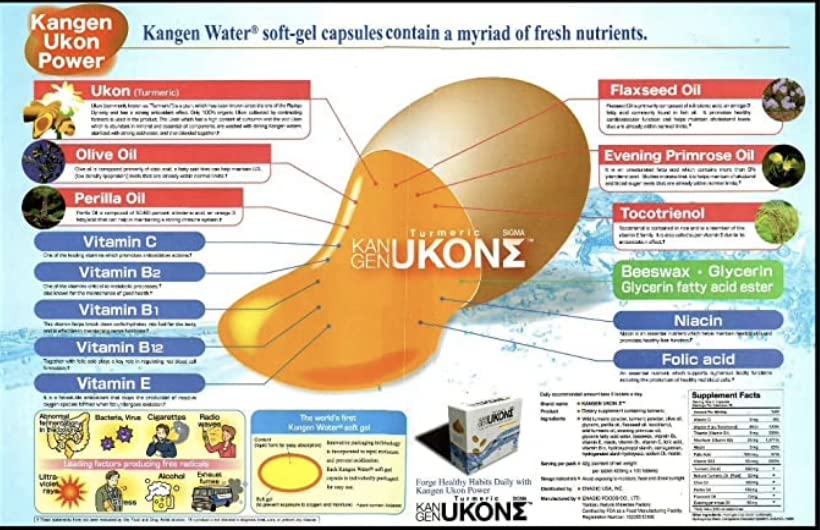 Enagic Kangen Ukon Turmeric Capsules, 100 Count