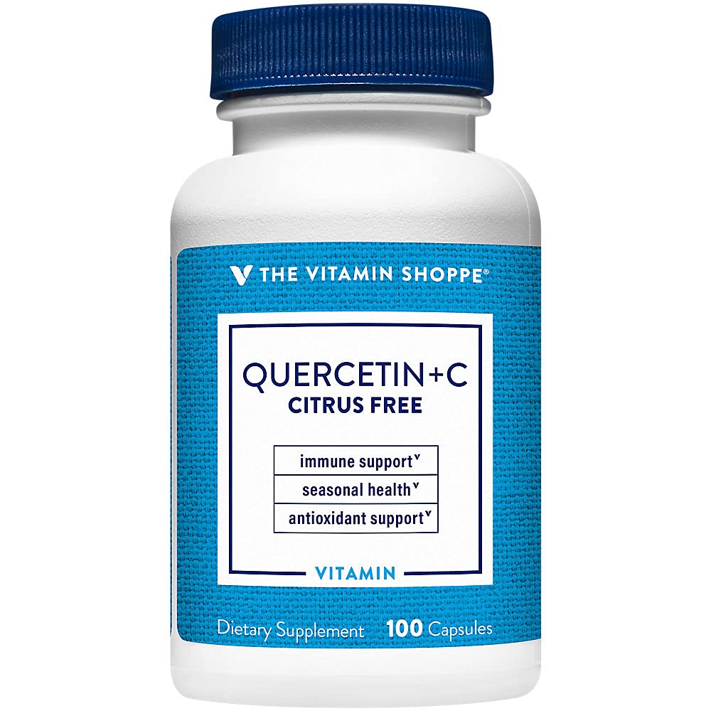 The Vitamin Shoppe Quercetin with Vitamin C - Immune & Seasonal Support Capsules, 100 Count
