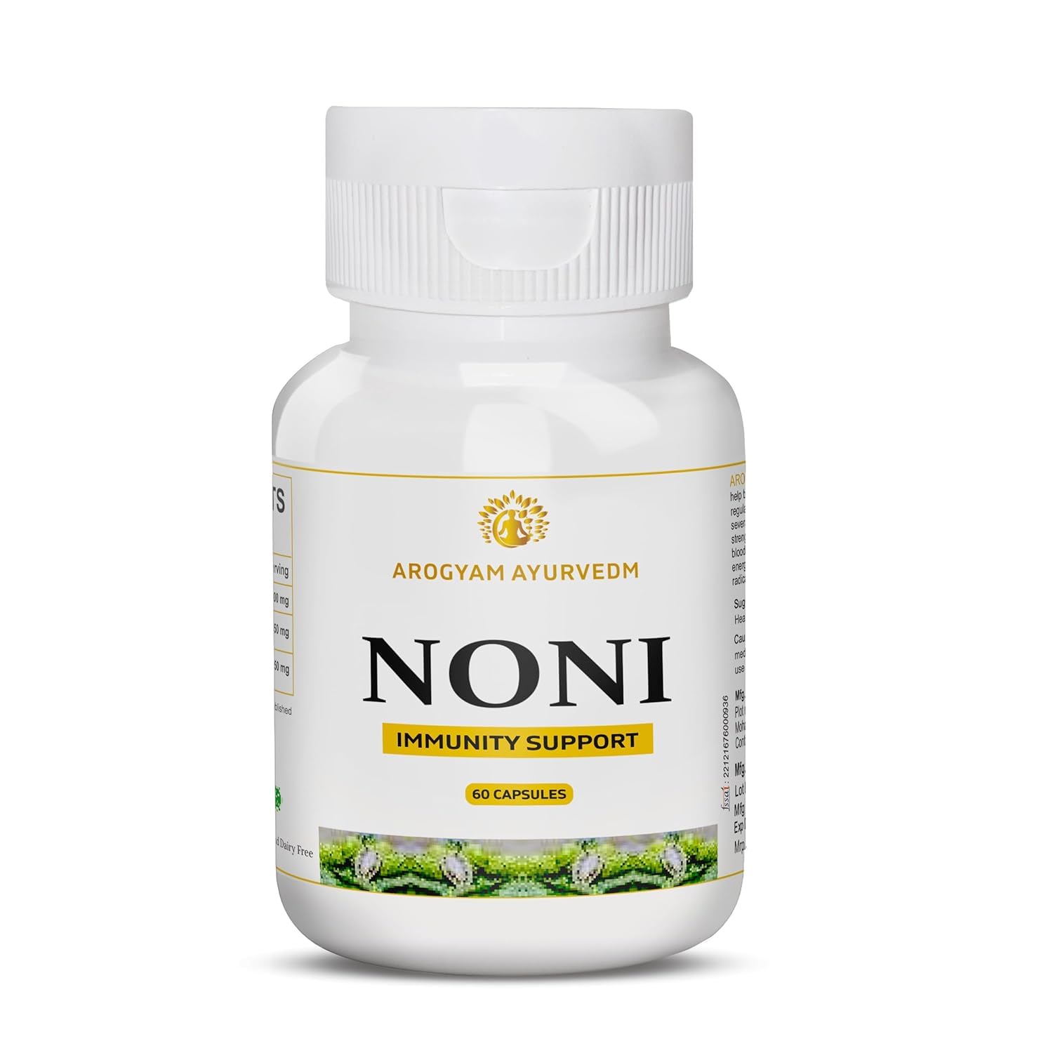 Smaart Health Dr. Pushp's AROGYAM AYURVEDM Noni Fruit Extract with Vitamin C 600mg, 60 Tablets