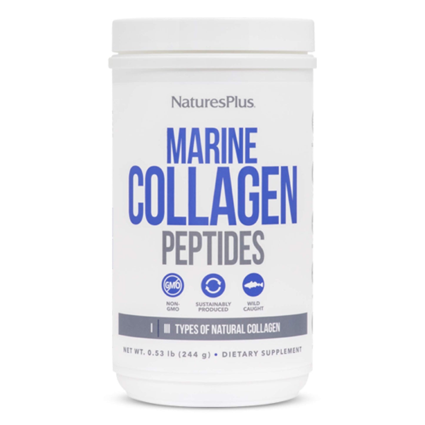 NaturesPlus Marine Collagen Peptides Unflavored Powder 8.48 Ounce