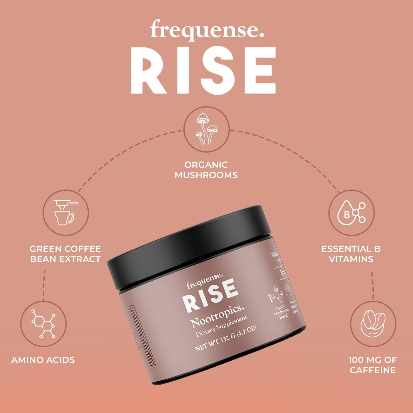 FREQUENSE Rise Nootropic Powder 4.7 oz