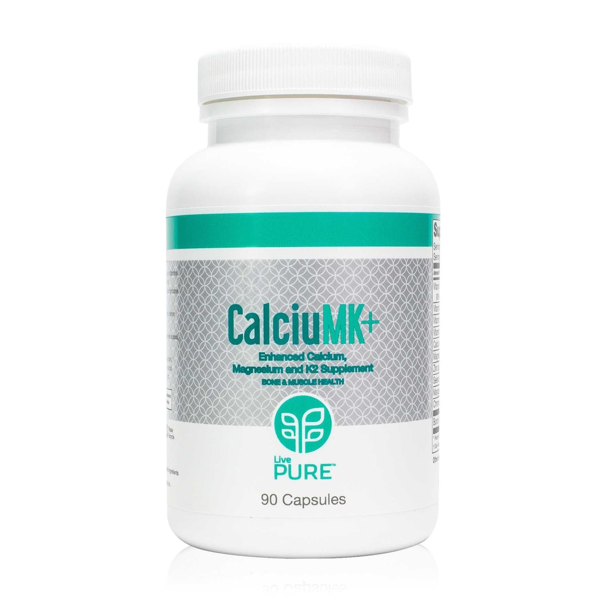 PURE CalciuMK+ Calcium Citrate Capsules 90 Count