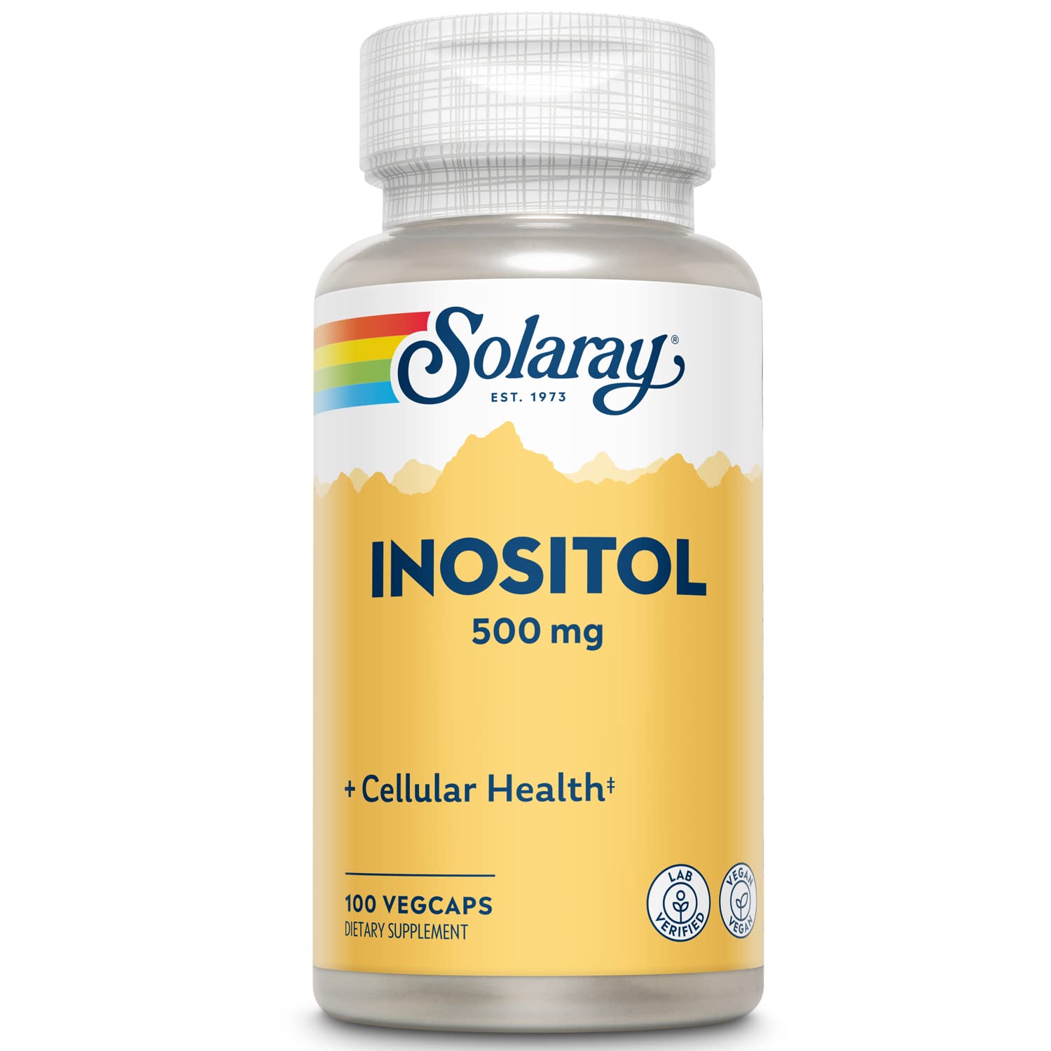 SOLARAY Inositol 500 mg Capsules, 100 Count