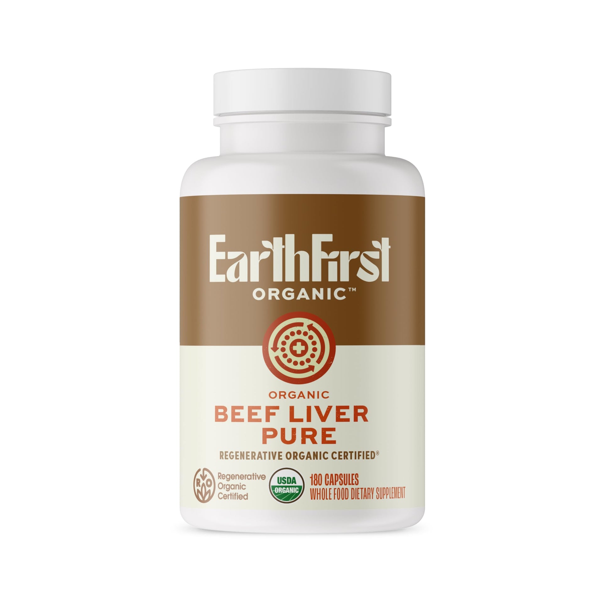 EarthFirst Organic Beef Liver Pure 180 Capsules