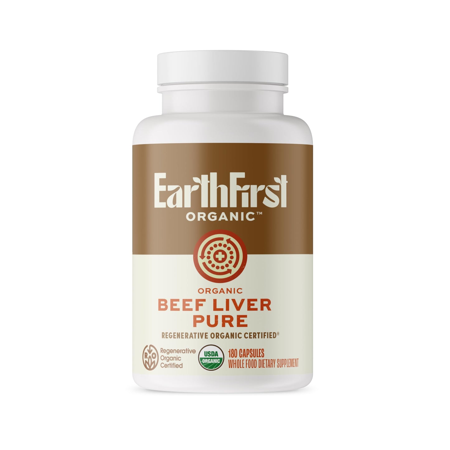 EarthFirst Organic Beef Liver Pure Capsule 180 Count