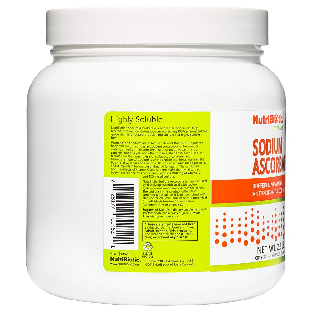 NutriBiotic Sodium Ascorbate Buffered Vitamin C Powder, 35.2 oz