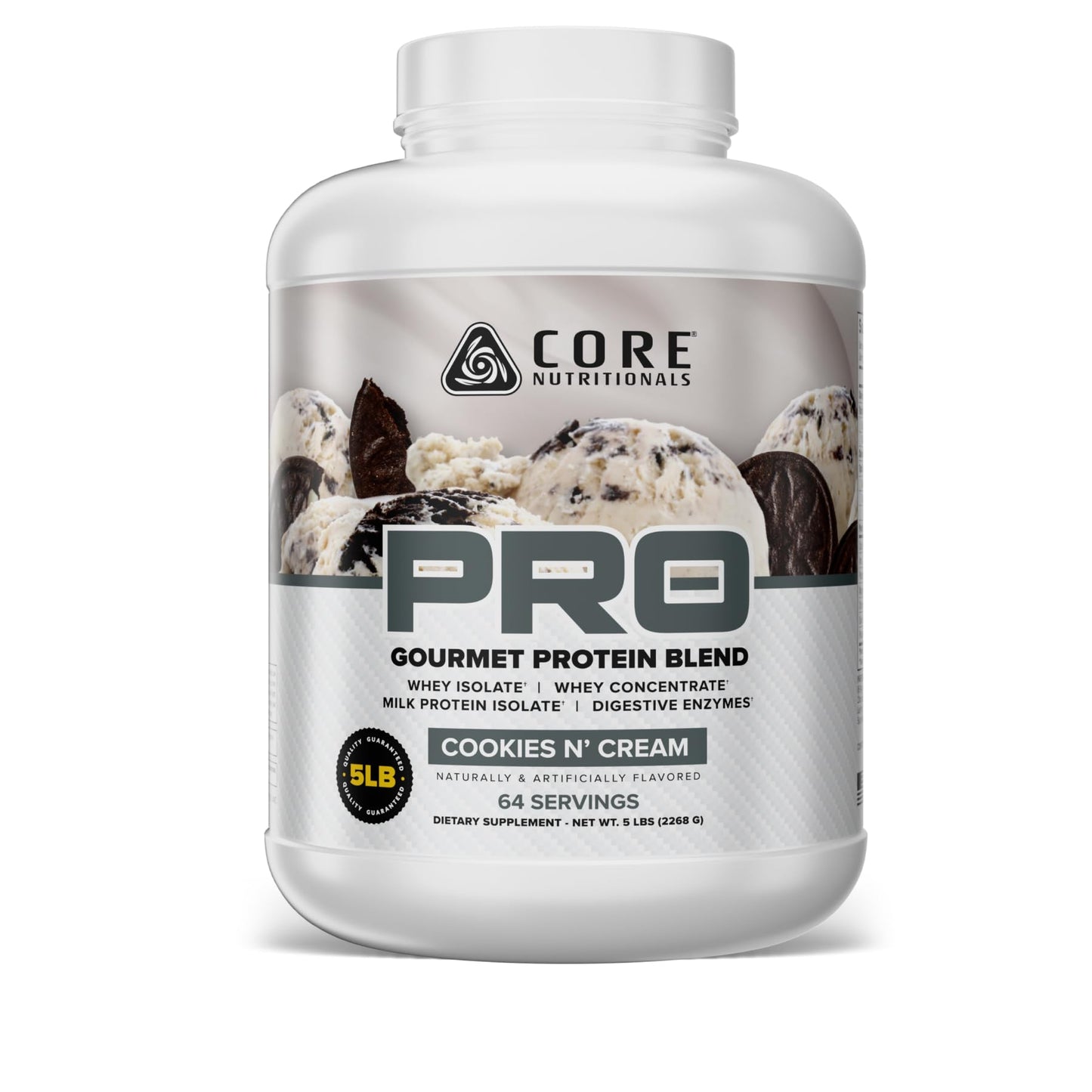 Core Nutritionals PRO Gourmet Protein Blend Cookies N' Cream Protein Powder 80 Servings