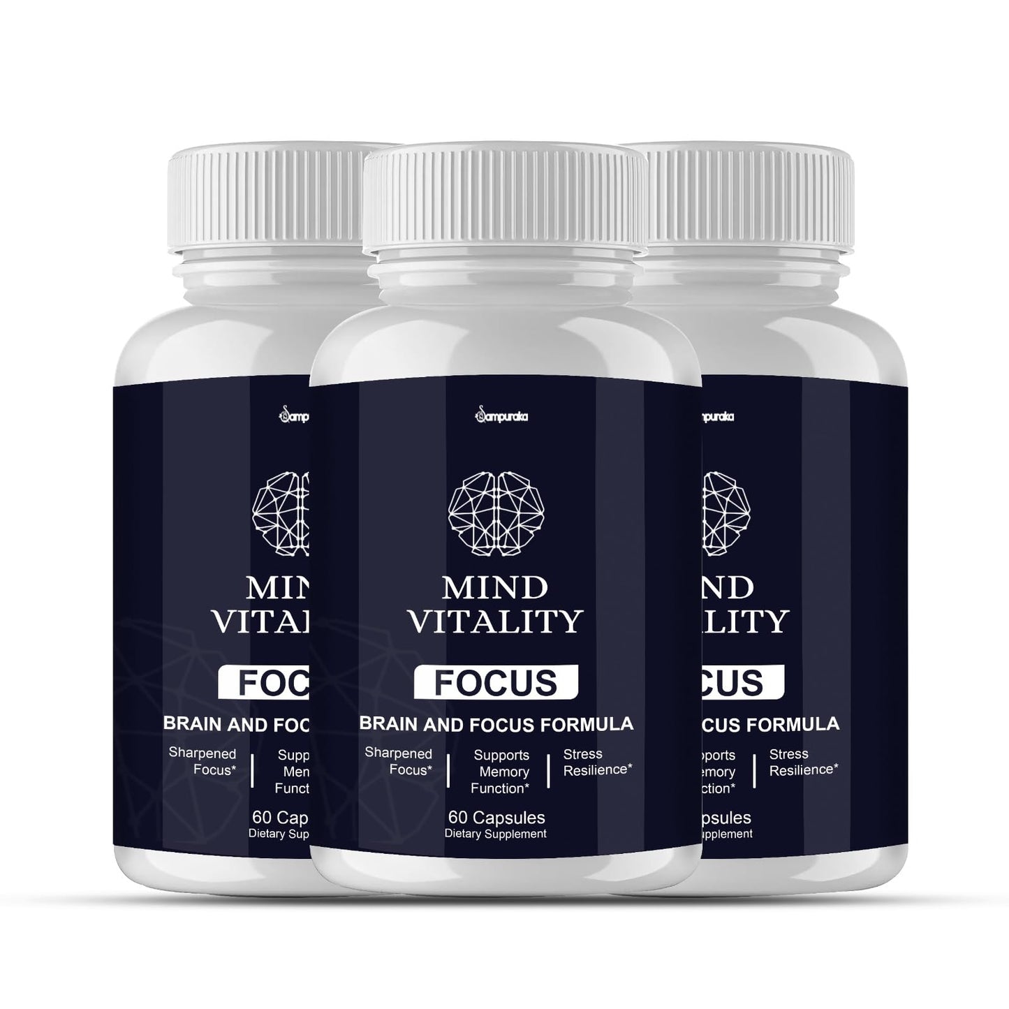 Sampuraka Mind Vitality New Advanced Formula Supplement Capsules 180