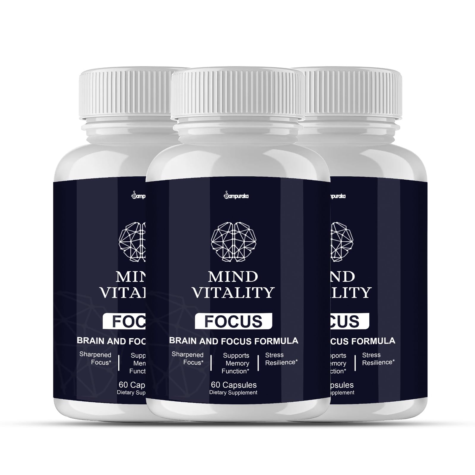 Sampuraka Mind Vitality New Advanced Formula Supplement Capsules 180