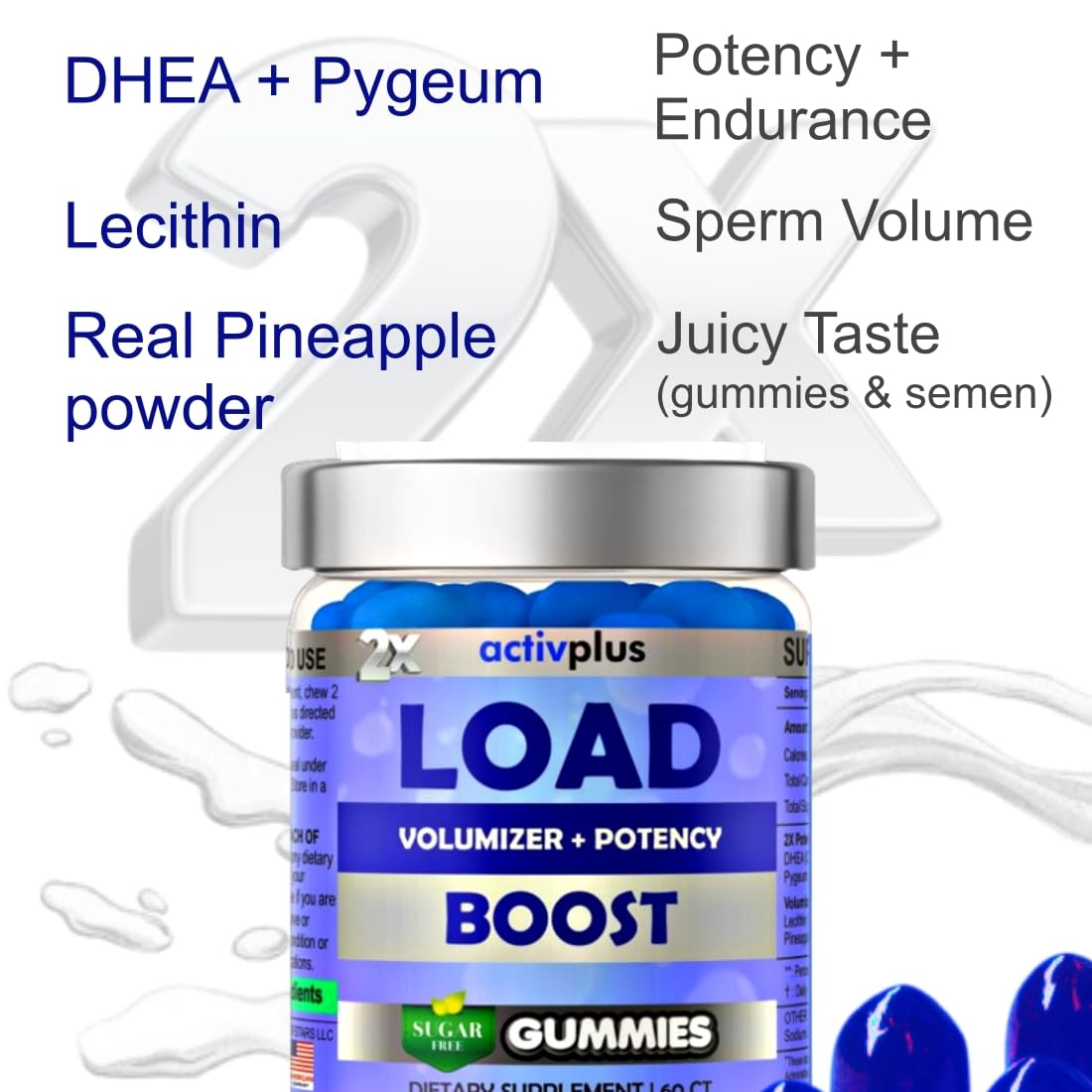 Holistic MD Semen Volume Booster Male Fertility Supplement Gummies, 60 Count