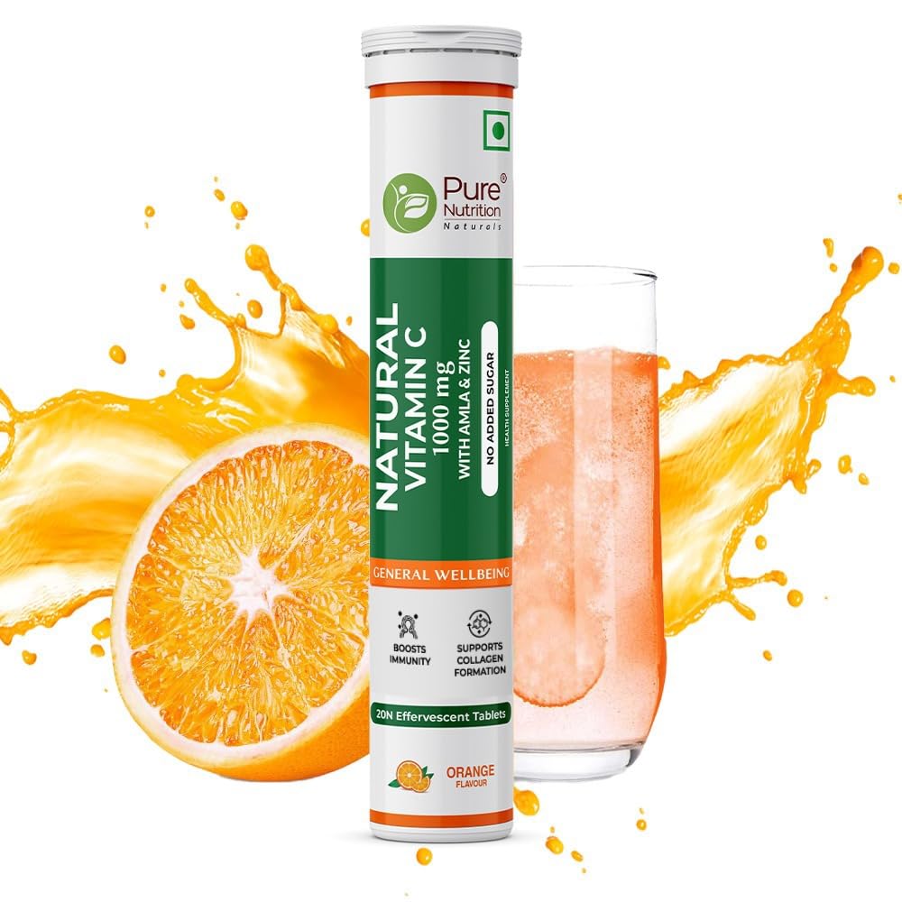 PURE NUTRITION NATURAL TREASURES Vitamin C & Zinc Tablets, 40