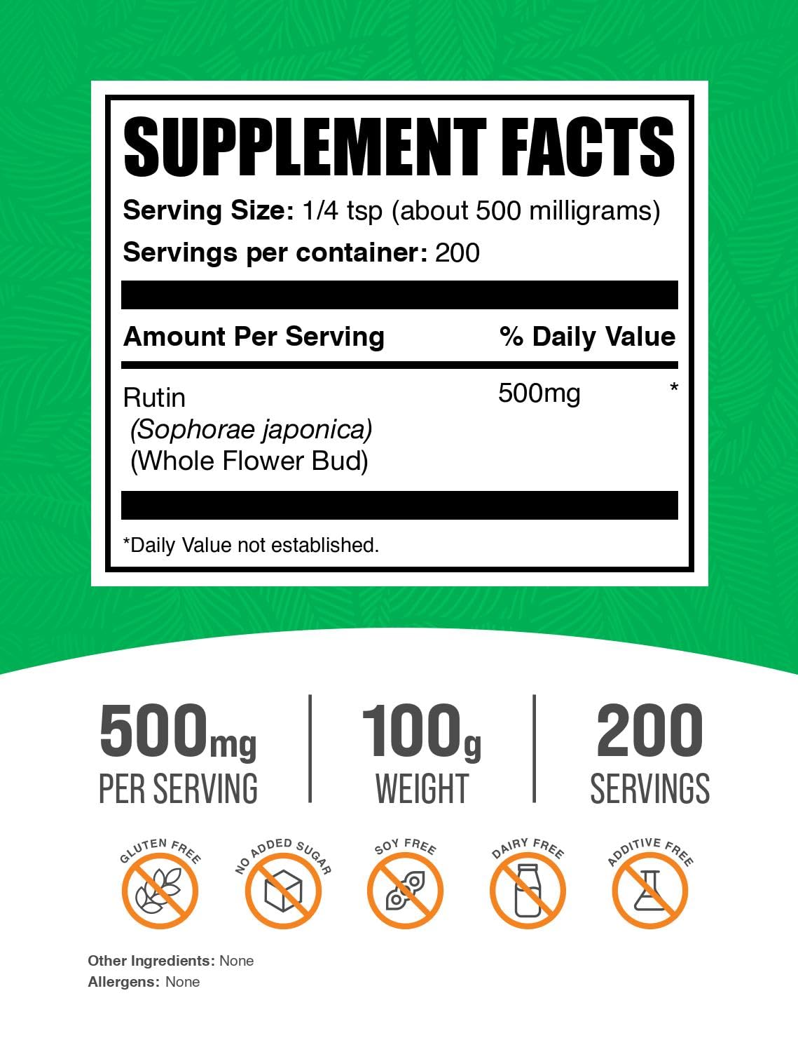 BulkSupplements Rutin Powder 3.5 oz