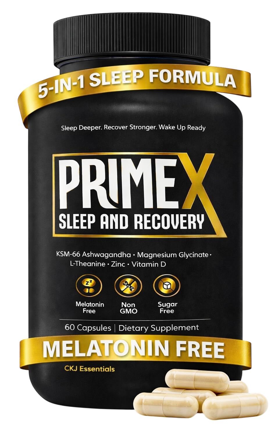PrimeX Sleep and Recovery Sleep Aid Without Melatonin Capsule 60 Count