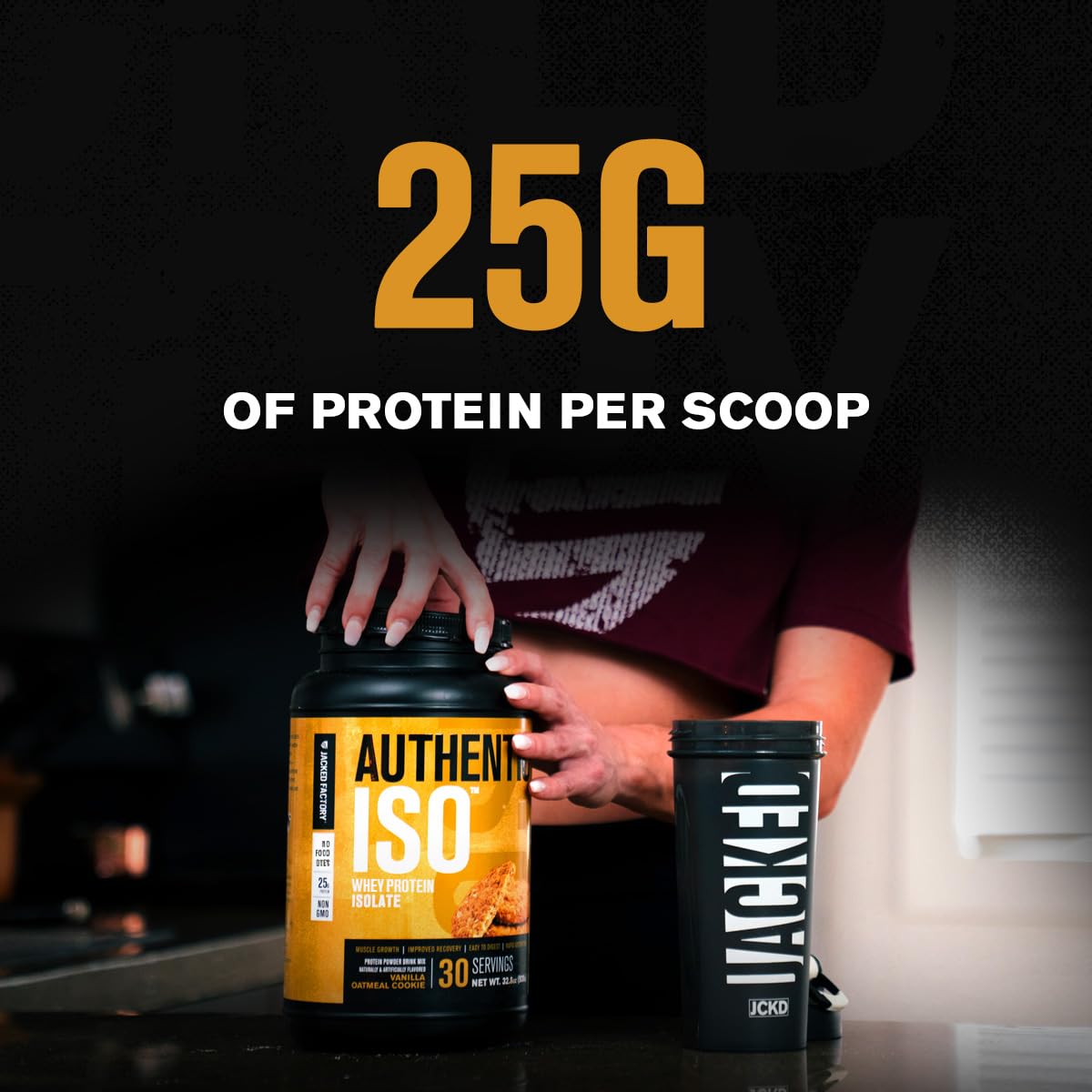 Jacked Factory ISO Whey Protein Isolate Powder, 30 Servings