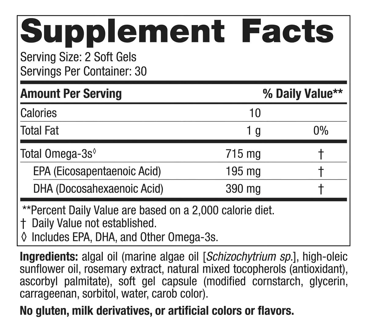 Nordic Naturals Algae Omega Soft Gels 60 Count