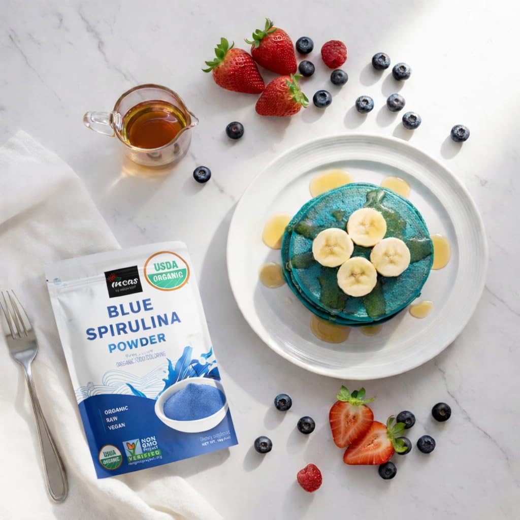 Incas by Asiya Life USDA Organic Blue Spirulina Powder, 1 Ounce