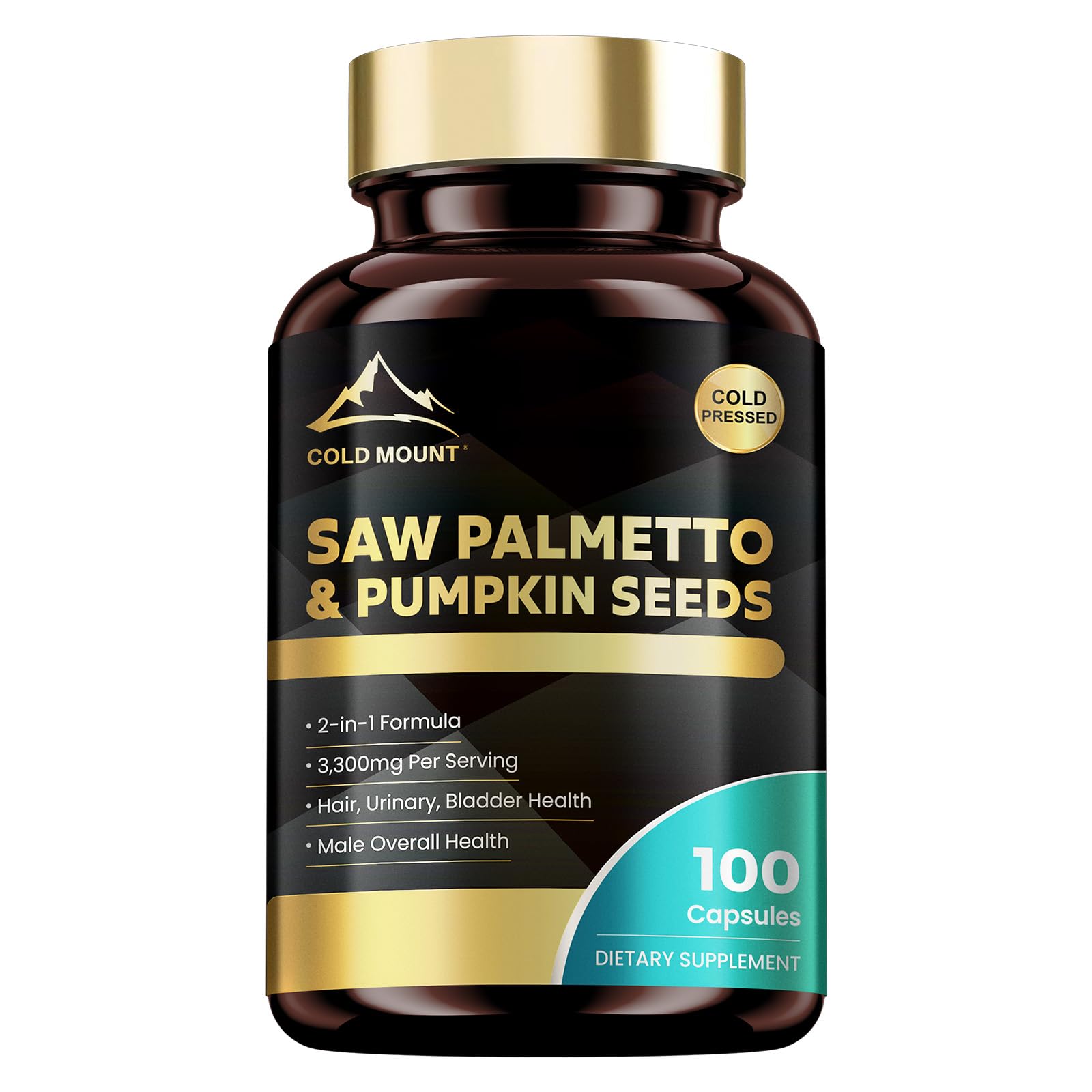 MEGNETA Saw Palmetto & Pumpkin Seed Oil Softgels, 100 Count