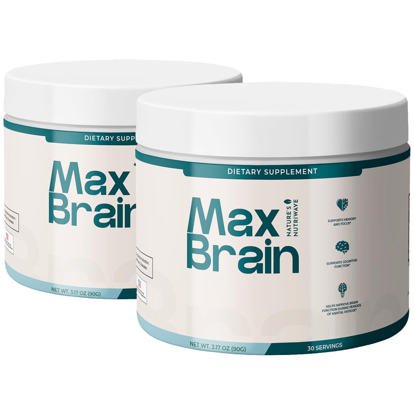 Nature's NutriWave Max Brain Powder, 2-Pack, 30 Servings