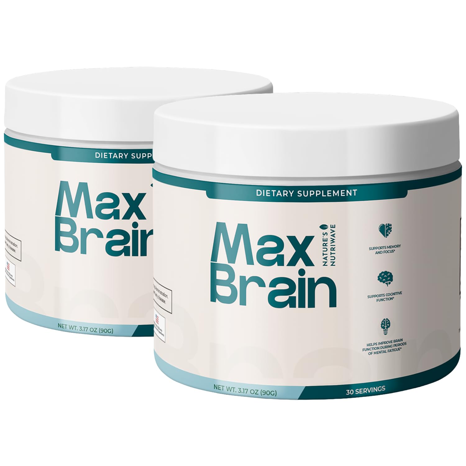 Nature's NutriWave Max Brain Powder, 2-Pack, 30 Servings