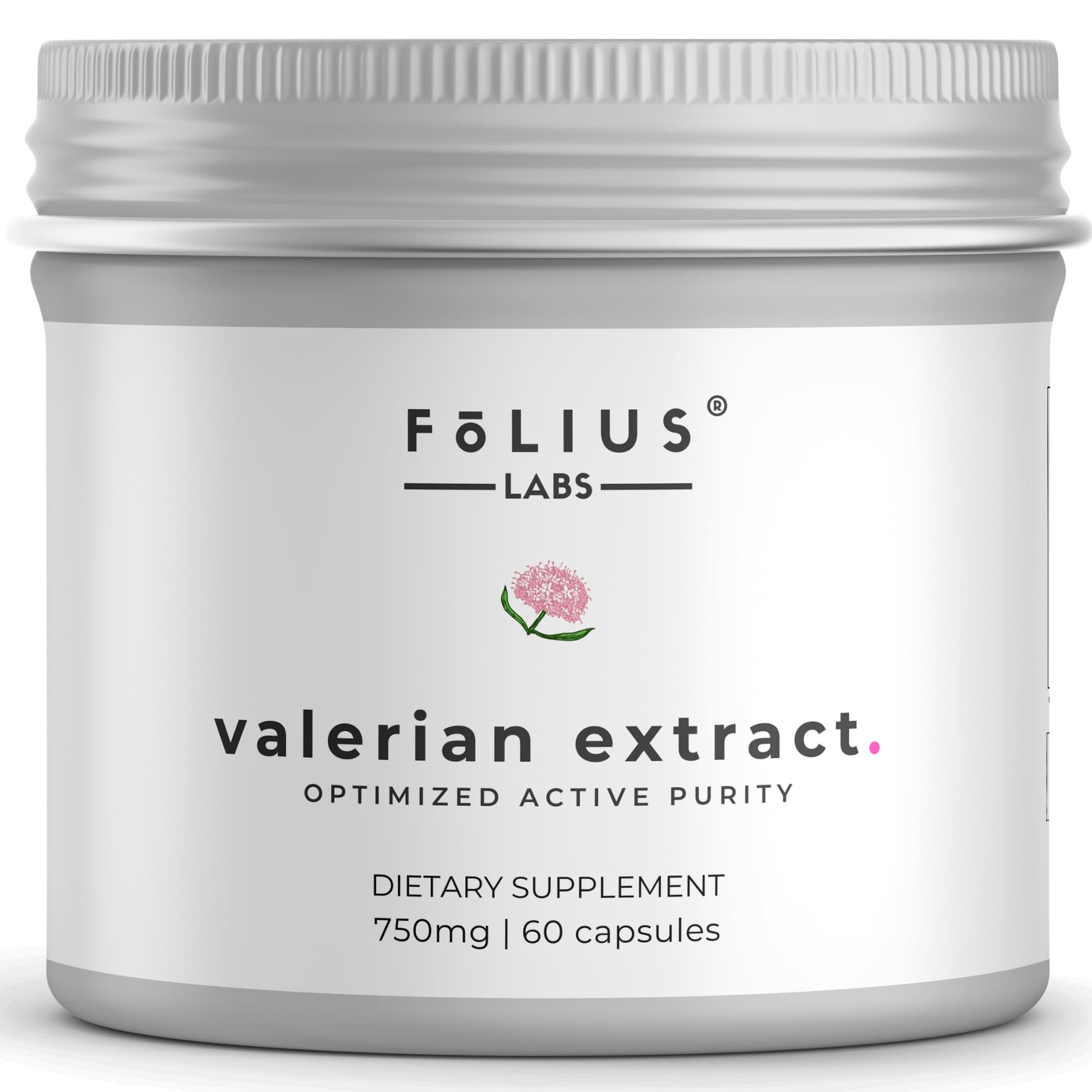 FOLIUS LABS Valerian Root 4:1 Extract Capsules, 60 Count