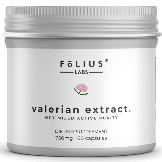 FOLIUS LABS Valerian Root 4:1 Extract Capsules, 60 Count