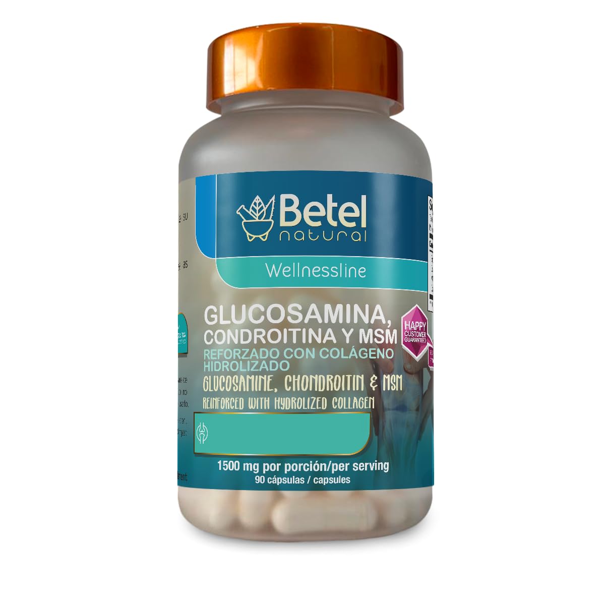 Betel Natural Premium Glucosamine Collagen Healthy Collagen and MSM Capsules, 1 Count