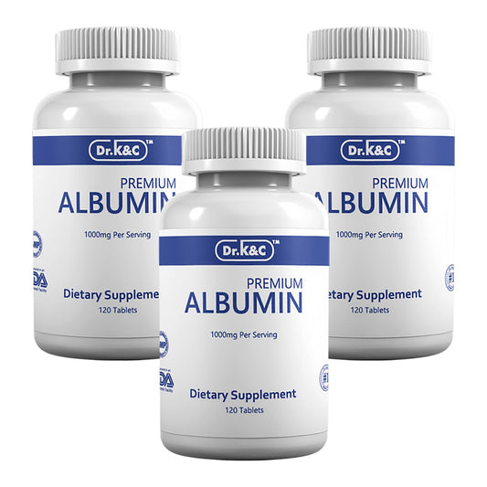 Dr.K&C Premium Albumin Protein Supplement Extra Strength 1000 mg 360 Tablets
