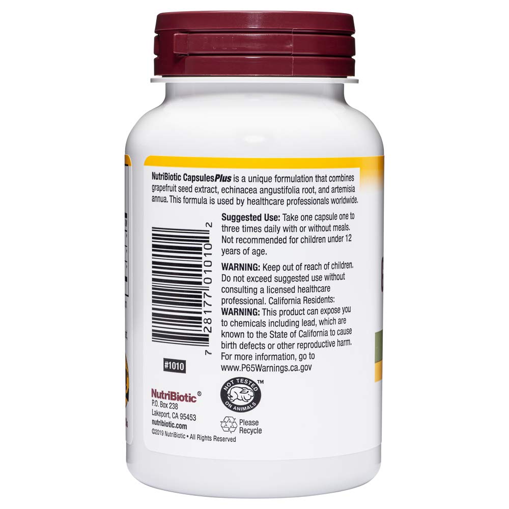 NutriBiotic Grapefruit Seed Extract Capsules, 125 mg, 90 Count