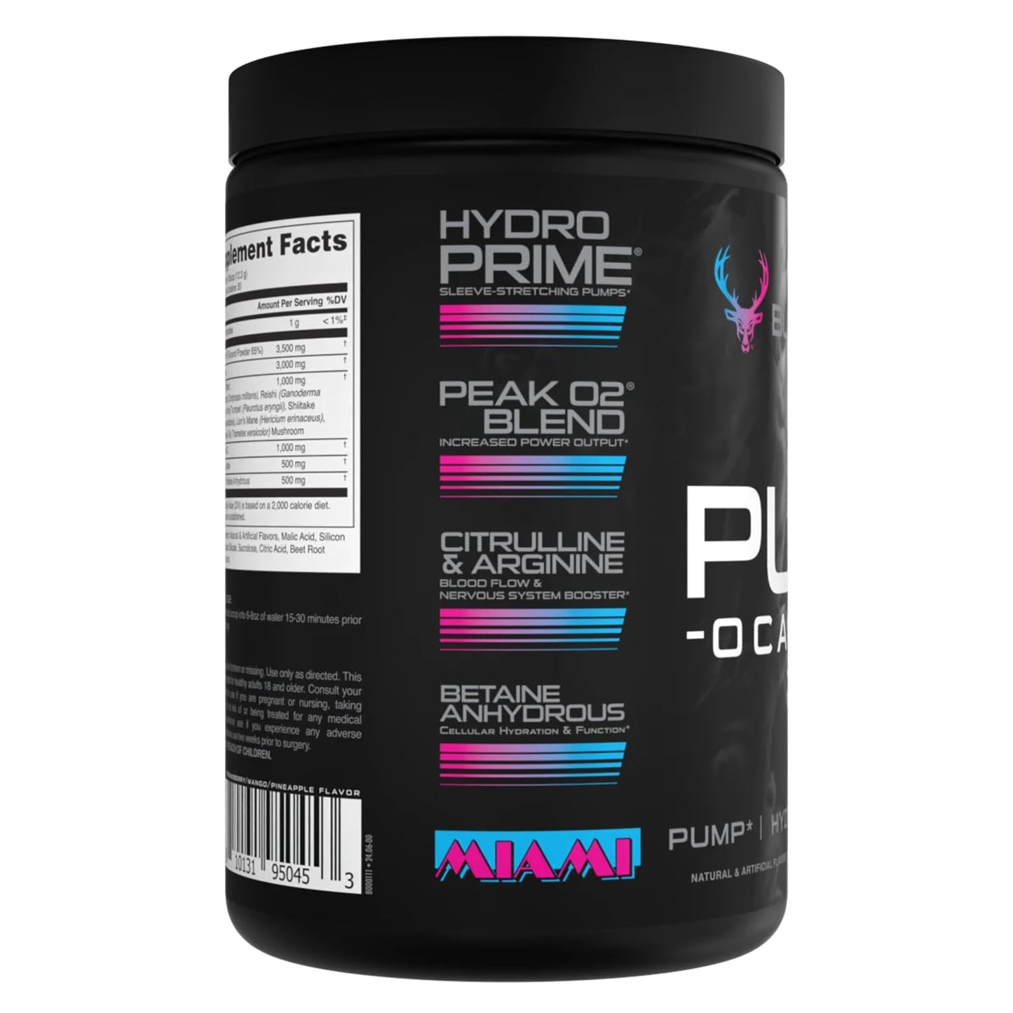 Bucked Up Pump-ocalypse Miami Nitric Oxide and L-Arginine Supplement with Citrulline Malate, GlycerPump Powder, 13 oz