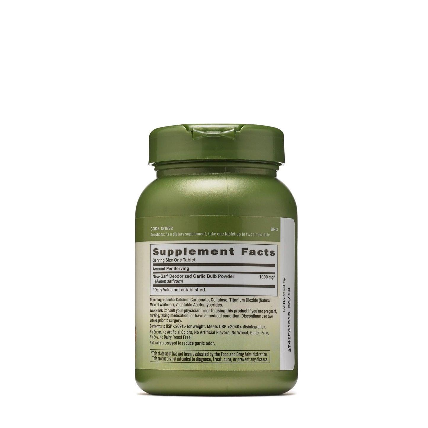 GNC Herbal Plus Odorless Super Garlic 1000mg Tablet, 100 Tablets