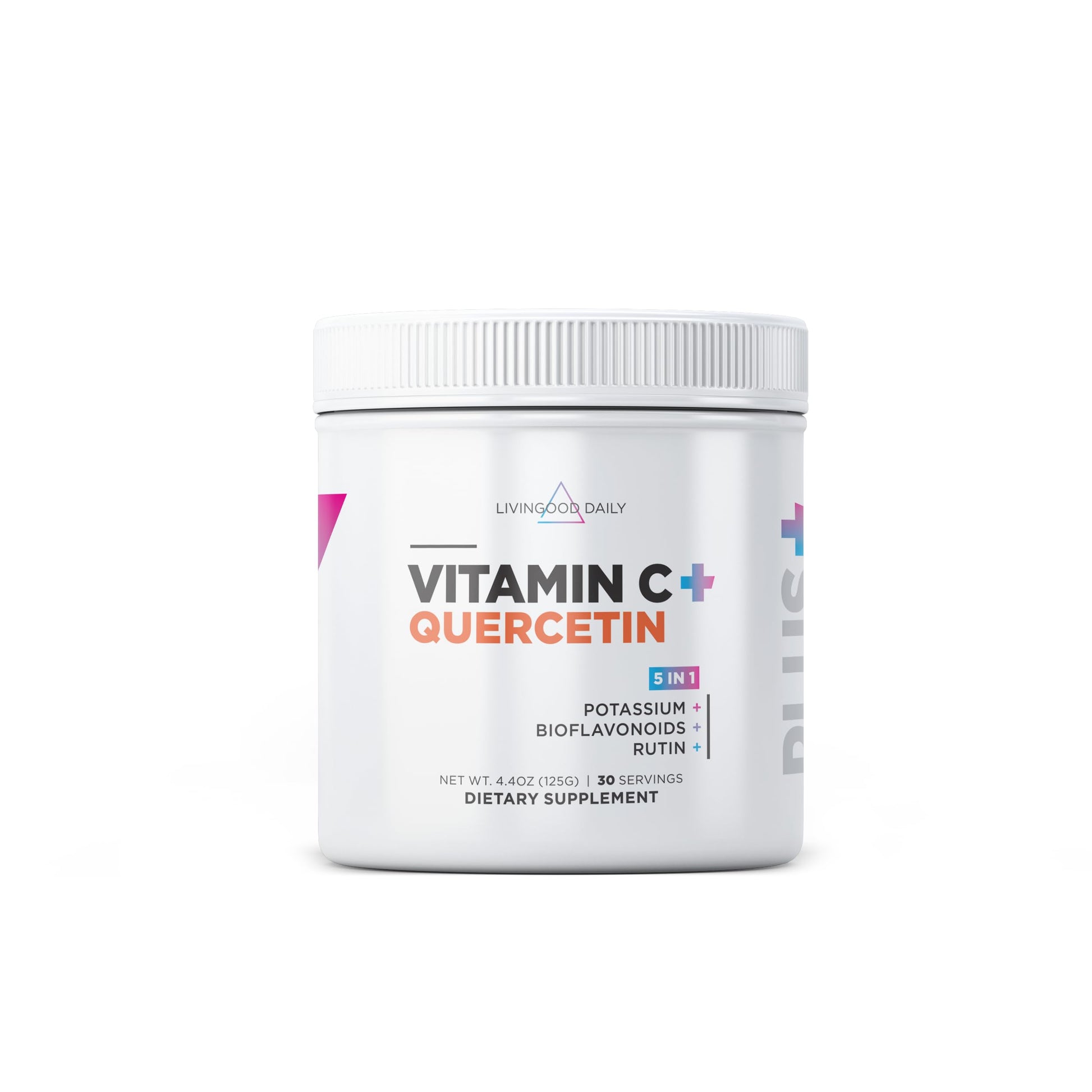 Livingood Daily High Dose Vitamin C Powder, 2,500mg Ascorbic Acid, 30 Servings, 4.37 Ounce