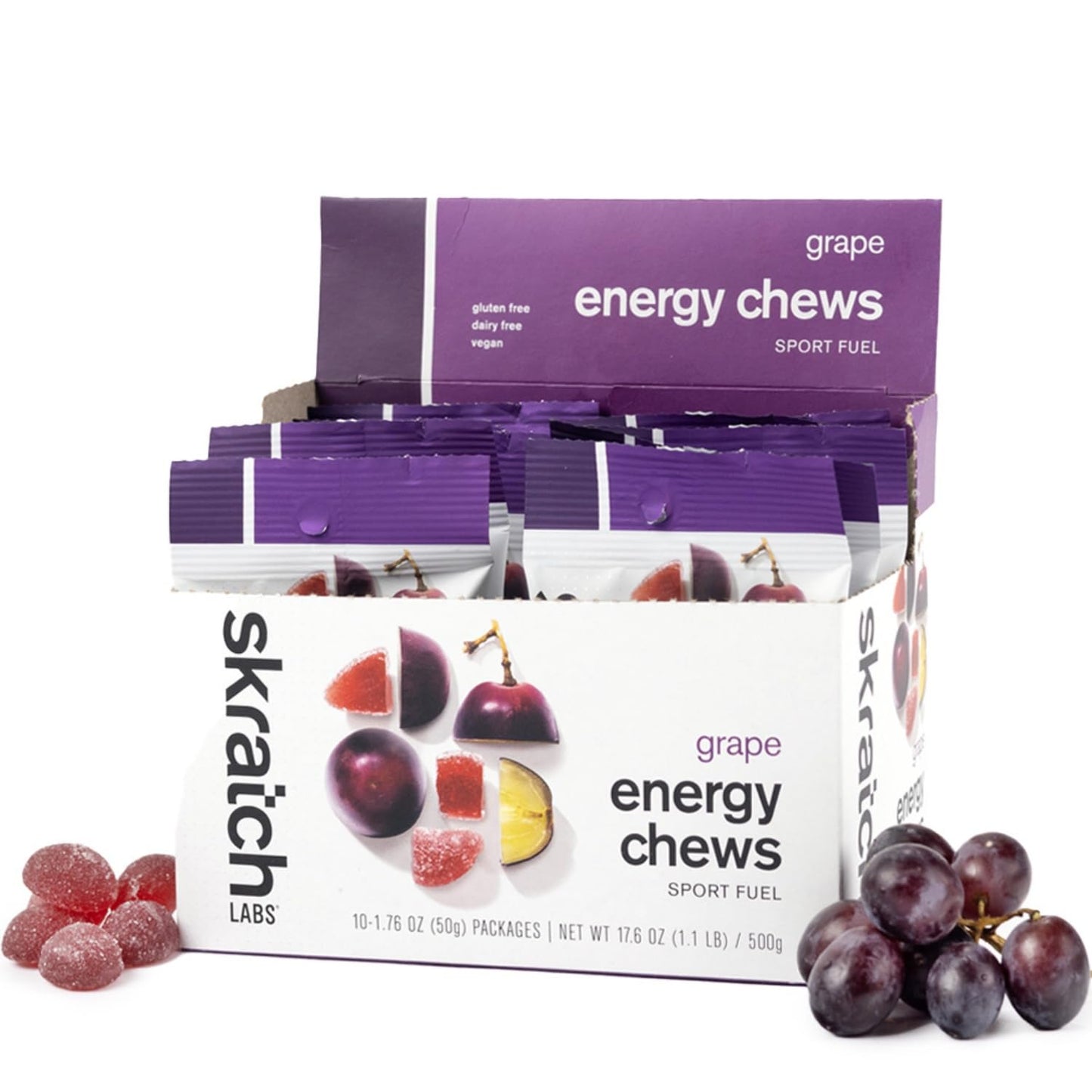 Skratch Labs Energy Chews Gummy 17.6 oz Pack of 10