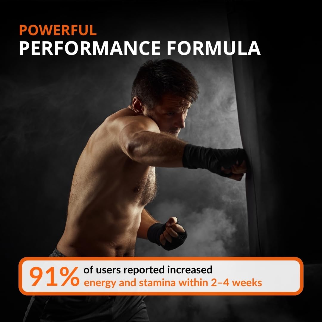 Omize Testosterone Booster for Men Total Male Premium Tongkat Ali, Ashwagandha, Maca & Tribulus 90 Capsules