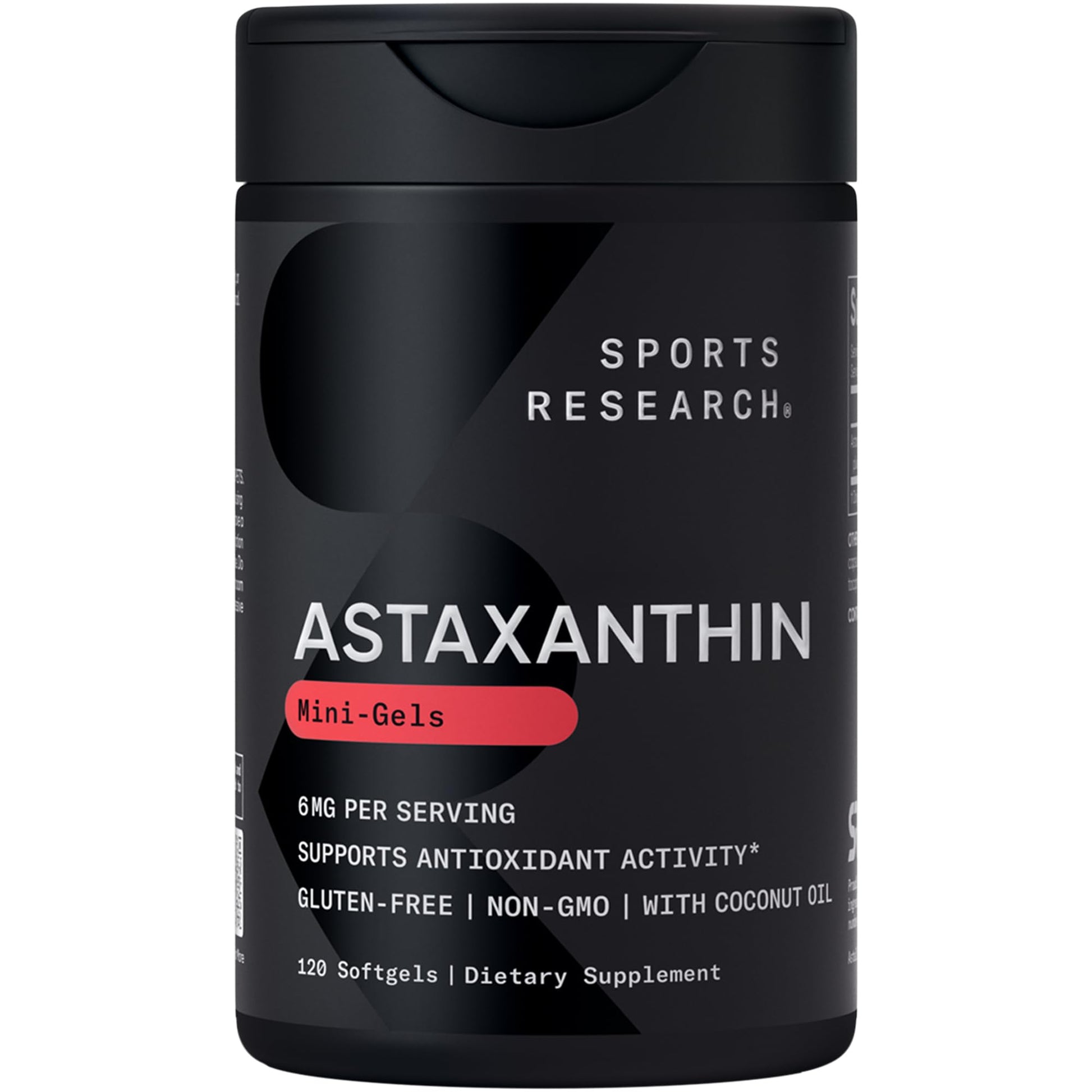 Sports Research Icelandic Astaxanthin 6mg with Coconut Oil Softgels 120 Count