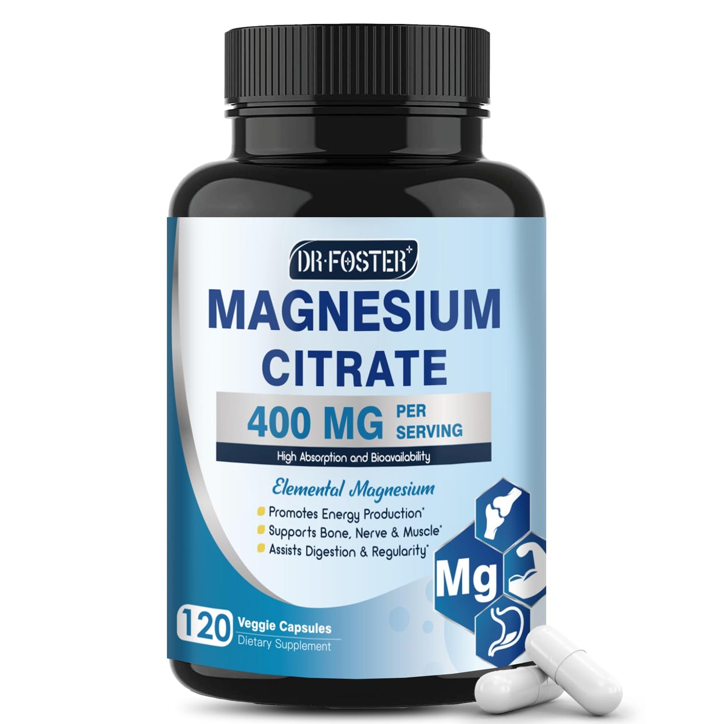 DRFOSTER Magnesium Citrate Capsules 120 Count